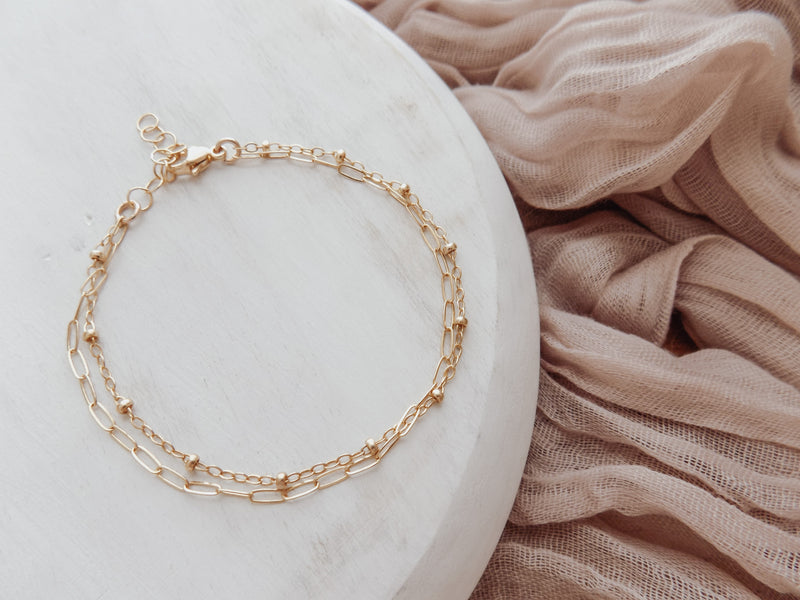 Live-In Two Layer Chain Bracelet
