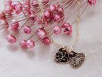 Birth Flower Aspen Mini Hearts Necklace