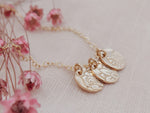 Birth Flower Mini Discs Necklace