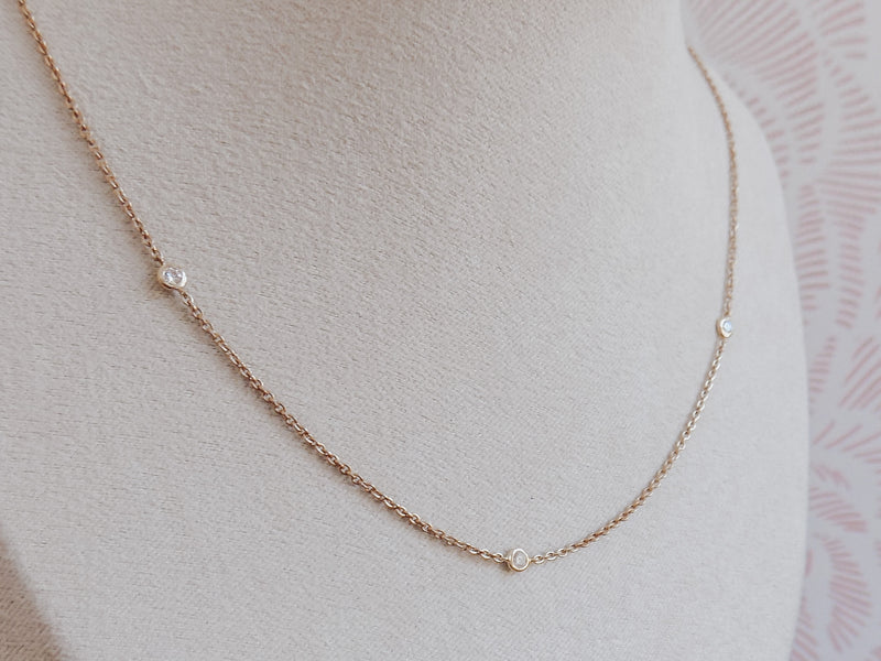 SOLID 14KT GOLD WITH DIAMONDS - EVERLY NECKLACE