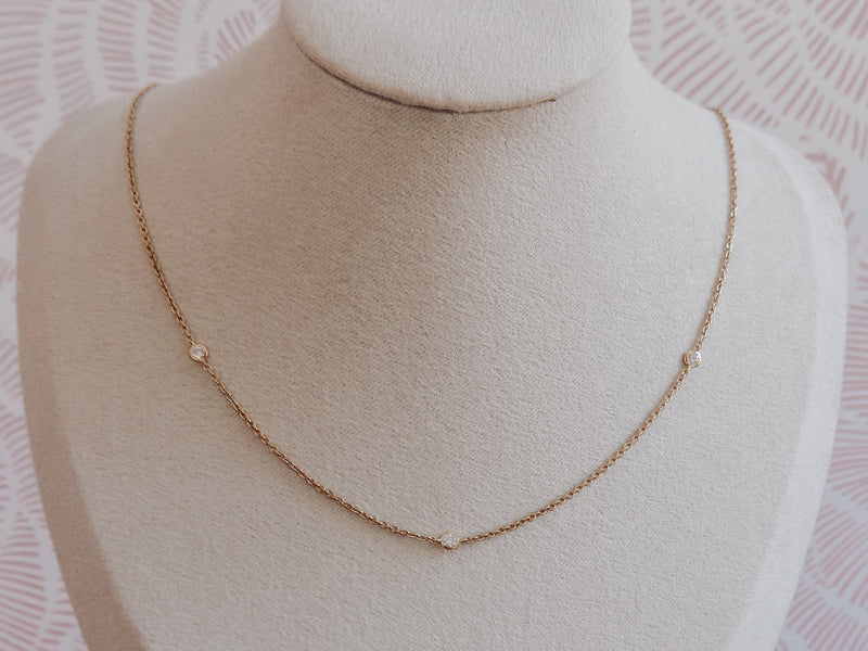 SOLID 14KT GOLD WITH DIAMONDS - EVERLY NECKLACE