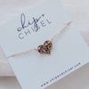 Birth Flower Garden "I Love Us" Heart Necklace