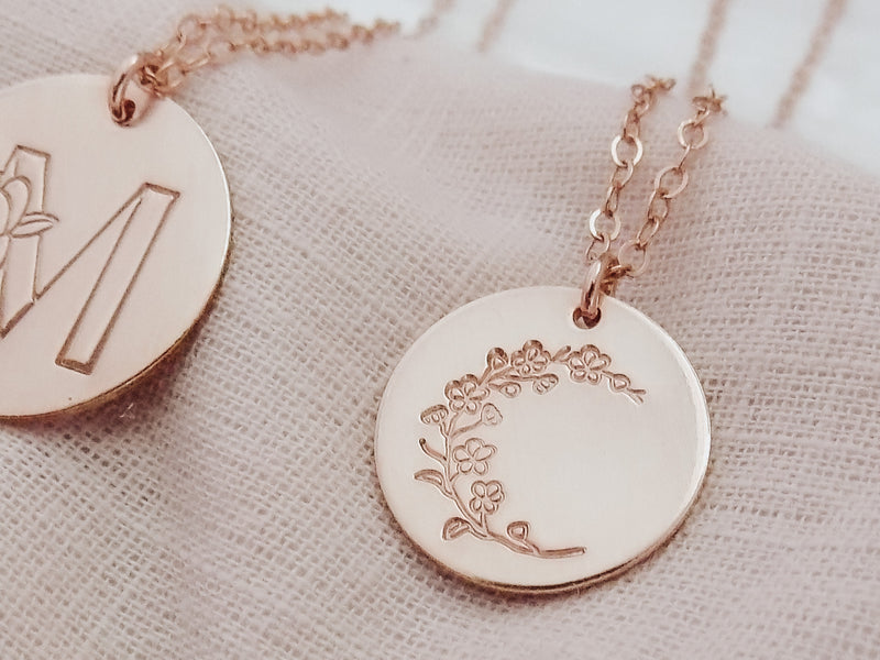 Floral Moon Necklace