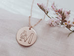 Floral Monogram Necklace