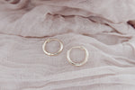 SOLID 14KT GOLD HUGGIE HOOPS - HAILEY HOOP EARRINGS