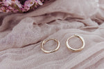 SOLID 14KT GOLD HUGGIE HOOPS - HAILEY HOOP EARRINGS