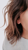 SOLID 14KT GOLD HUGGIE HOOPS - HAILEY HOOP EARRINGS