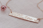 Lara Large Bar Personalized Necklace